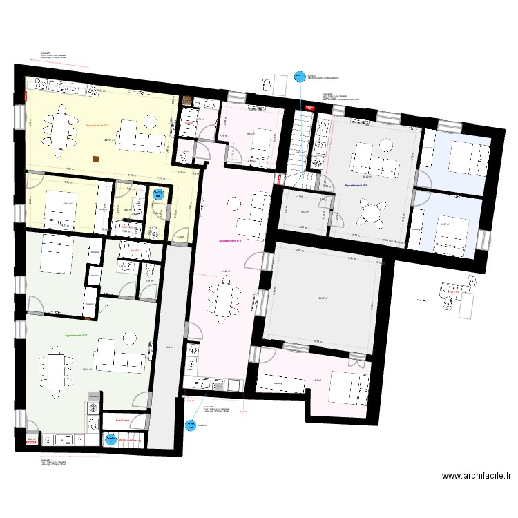 GRAVESON R+1 NEW 3 OCT. Plan de 24 pièces et 308 m2