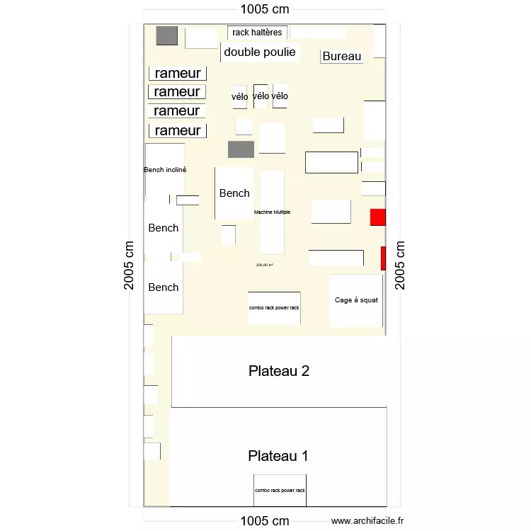 Salle CPB FA SUGGESTION. Plan de 