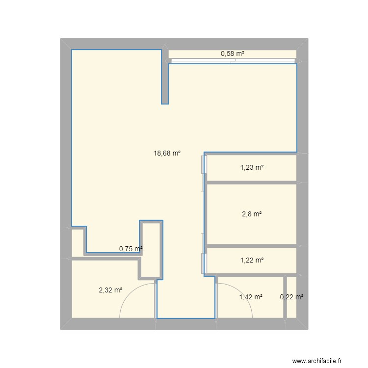 Plan Toussuire Essais 1. Plan de 9 pièces et 29 m2