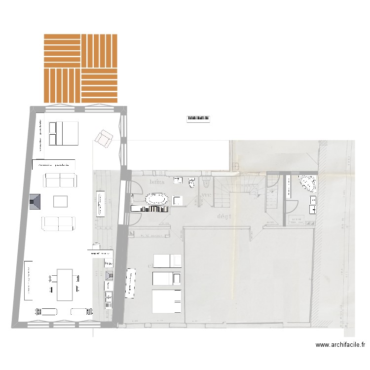 Loft sur garage v 6. Plan de 0 pièce et 0 m2