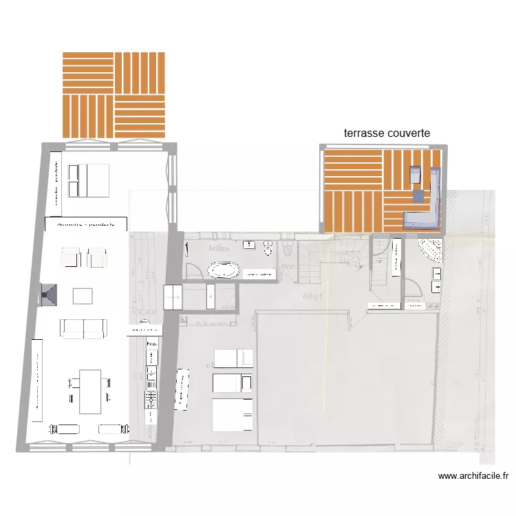 Loft sur garage v 6. Plan de 