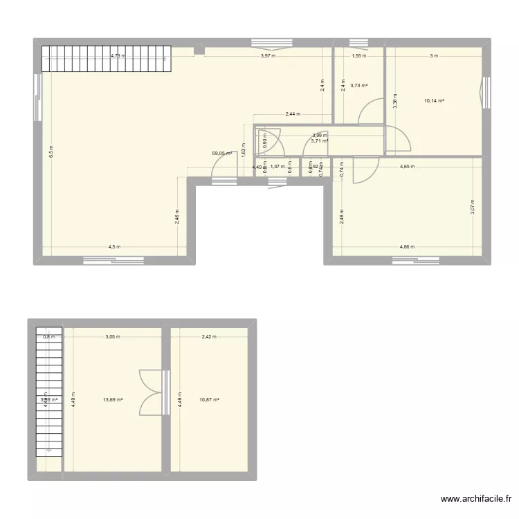 maison. Plan de 7 et 105 m² maison. Plan de 7 et 105 m²