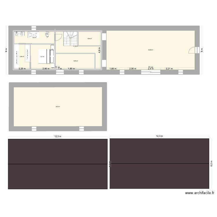 Maison Runenach'at. Plan de 8 pièces et 155 m2