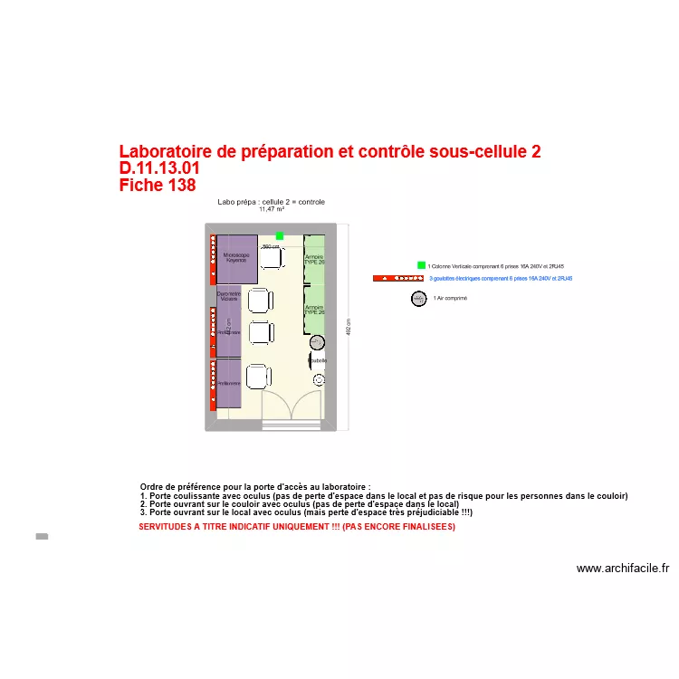 Fiche 138-labo preparation et contr&ocirc;le des &eacute;chantillons sous cellule 2 contr&ocirc;le V2025-02-19. Plan de 