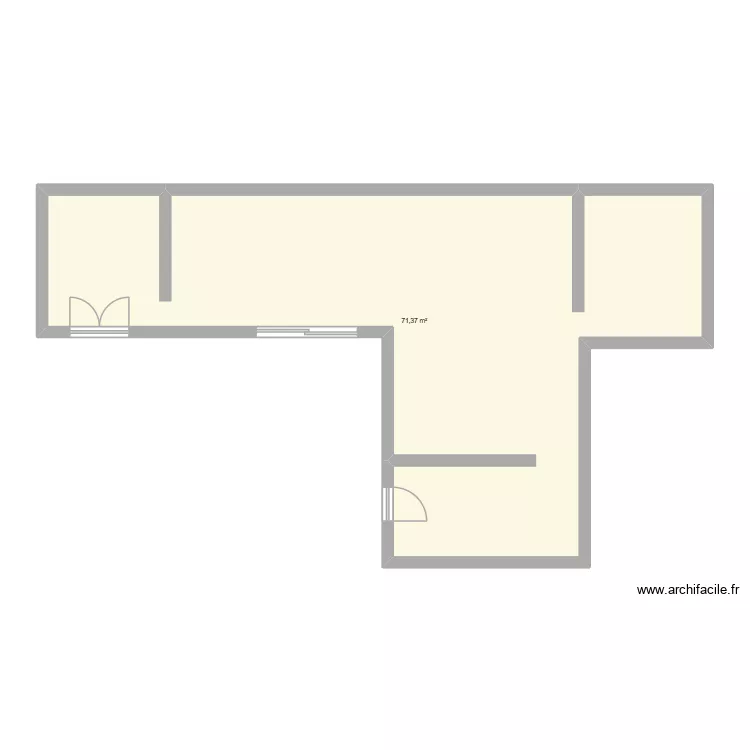 Prefailles. Plan de 1 Pièce et 71 m² Prefailles. Plan de 1 Pièce et 71 m²
