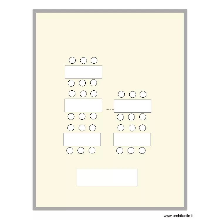 MARIAGE. Plan de 1  et 236 m²