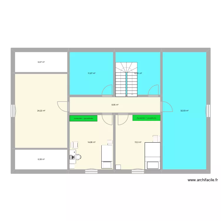 Combles. Plan de 9 et 132 m² Combles. Plan de 9 et 132 m²