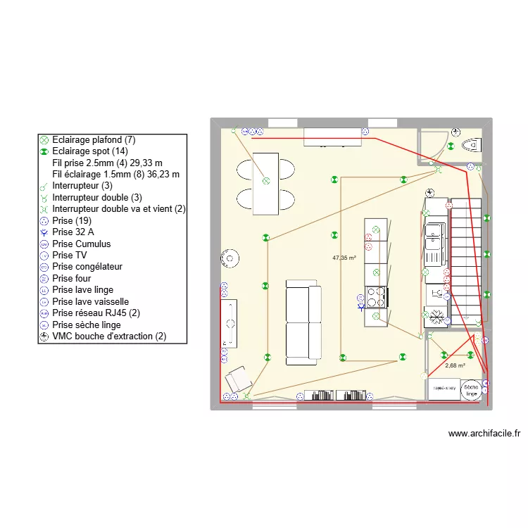 plan 1ER elec. Plan de 