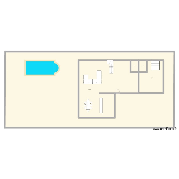 Plan 2eim niveau. Plan de 4 pièces et 613 m2
