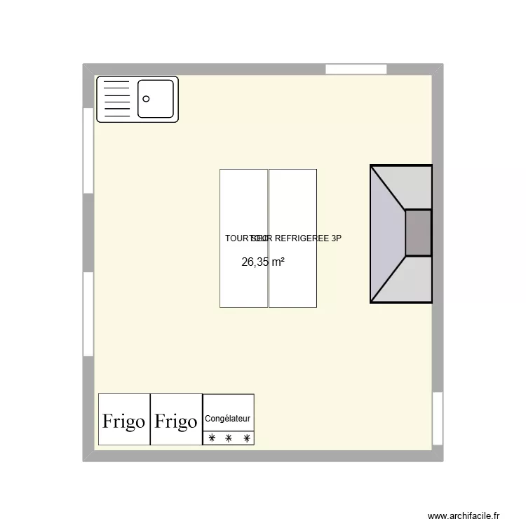 GITE GELLIN. Plan de 1  et 26 m²
