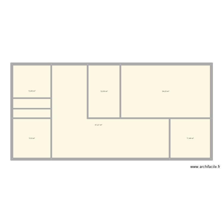 Guy. Plan de 6 pièces et 130 m2