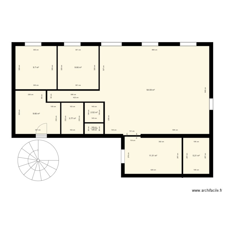 acacia 2ND PETIT DEUXIEME. Plan de 9 pièces et 107 m2
