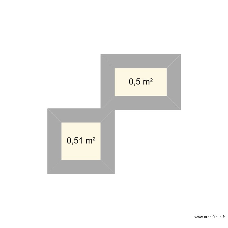 teste. Plan de 2 pièces et 1 m2