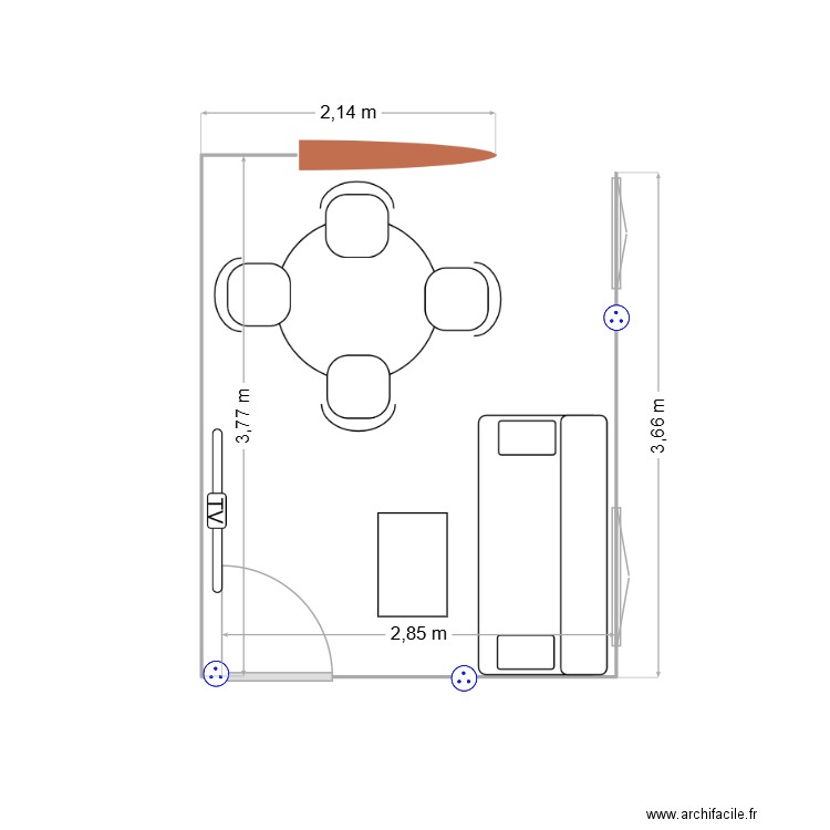 Appart-Camille-Salon. Plan de 0 pièce et 0 m2