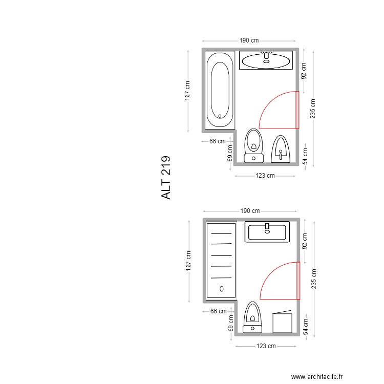 LUIS. Plan de 2 pièces et 8 m2