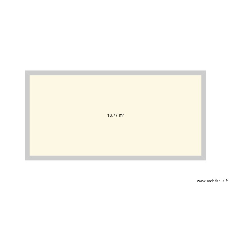 travaux. Plan de 1 pièce et 19 m2