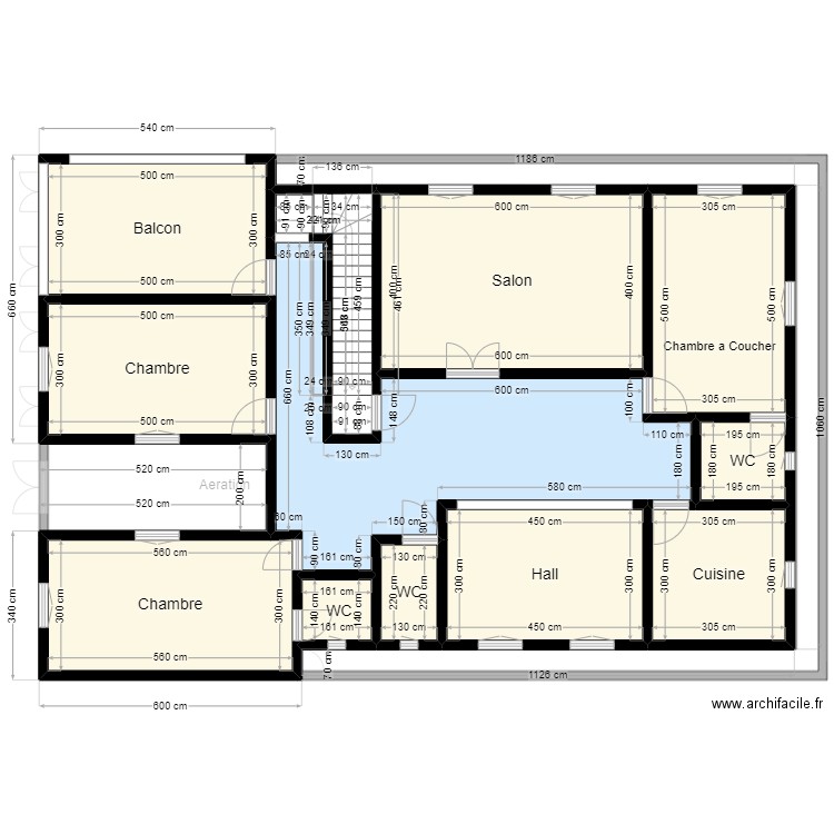 Plan de Terrain 18mx12m Client 47 70 79 13 1er etage. Plan de 27 pièces et 335 m2