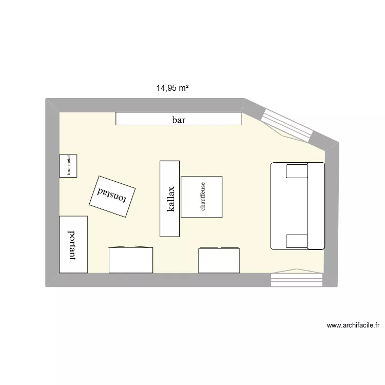 Issy 2026 version 2. Plan de 1 et 15 m² Issy 2026 version 2. Plan de 1 et 15 m²