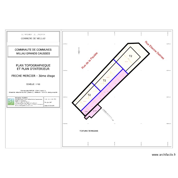 FRICHE MERCIER R+3. Plan de 8 pièces et 253 m2