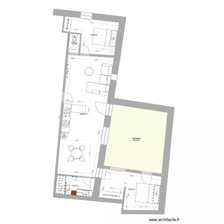 LE MOULIN DE GRAVESON - APPART 5 - V1. Plan de 