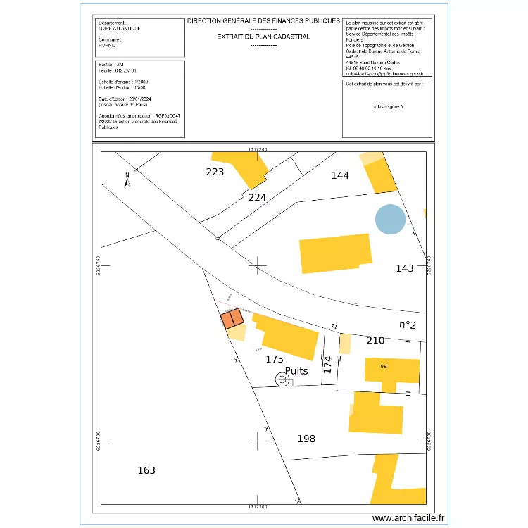 implantation lavergne. Plan de 