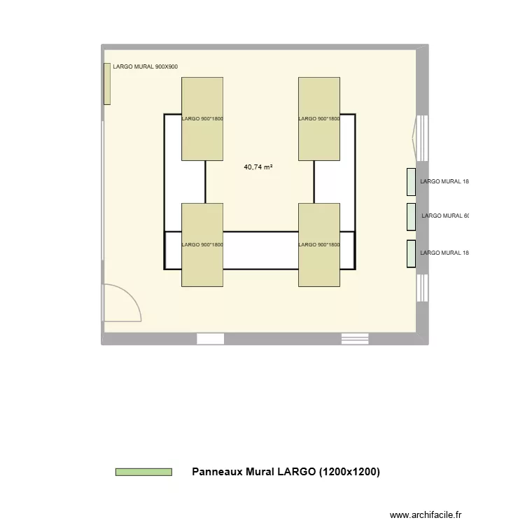 SALLE VISIO - MAIRIE CHATEAUNEUF EN THYMERAIS. Plan de 1  et 41 m²