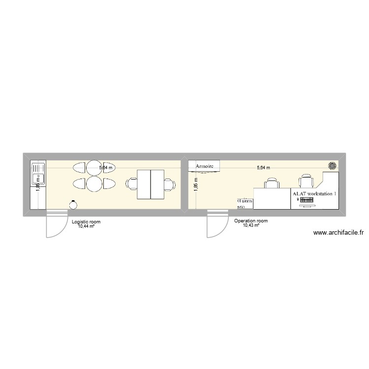 Logistic and Operation Room. Plan de 0 pièce et 0 m2