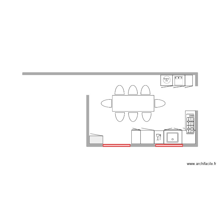 Plan Cuisine. Plan de 0 pièce et 0 m2