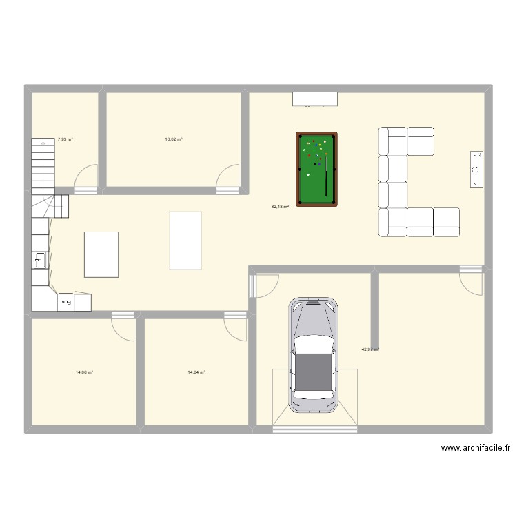 test. Plan de 6 pièces et 178 m2