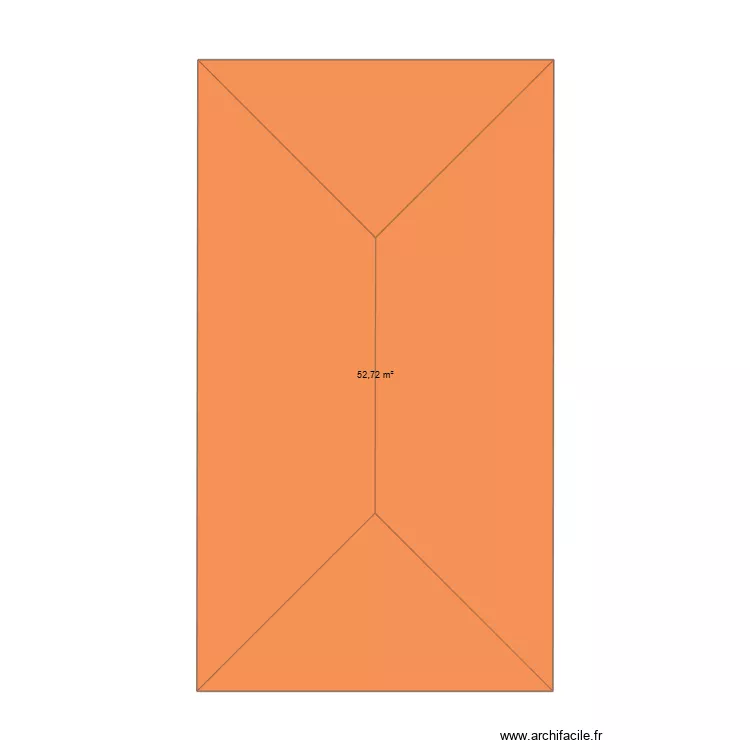 maison 2. Plan de 1 Pièce et 53 m²