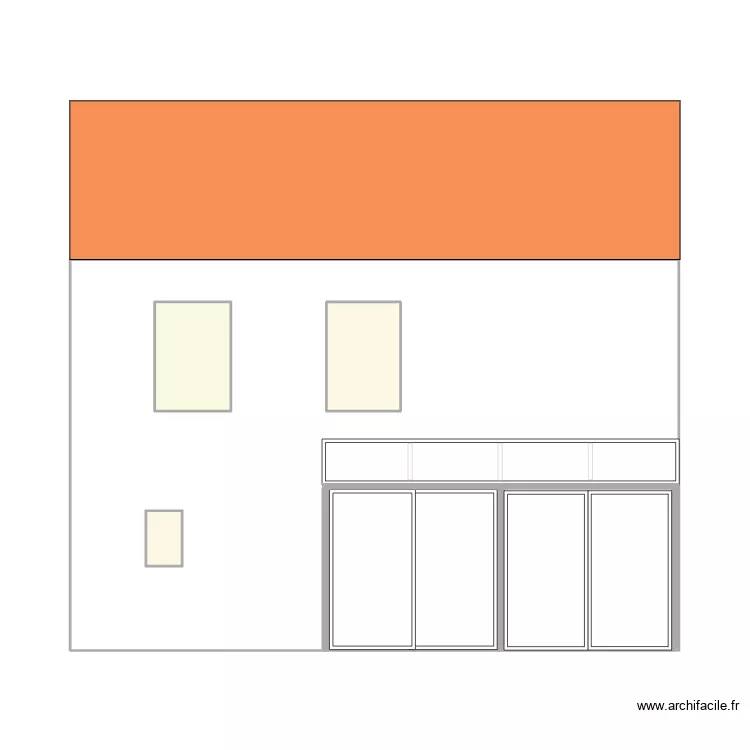 maison f. Plan de 3  et 4 m²