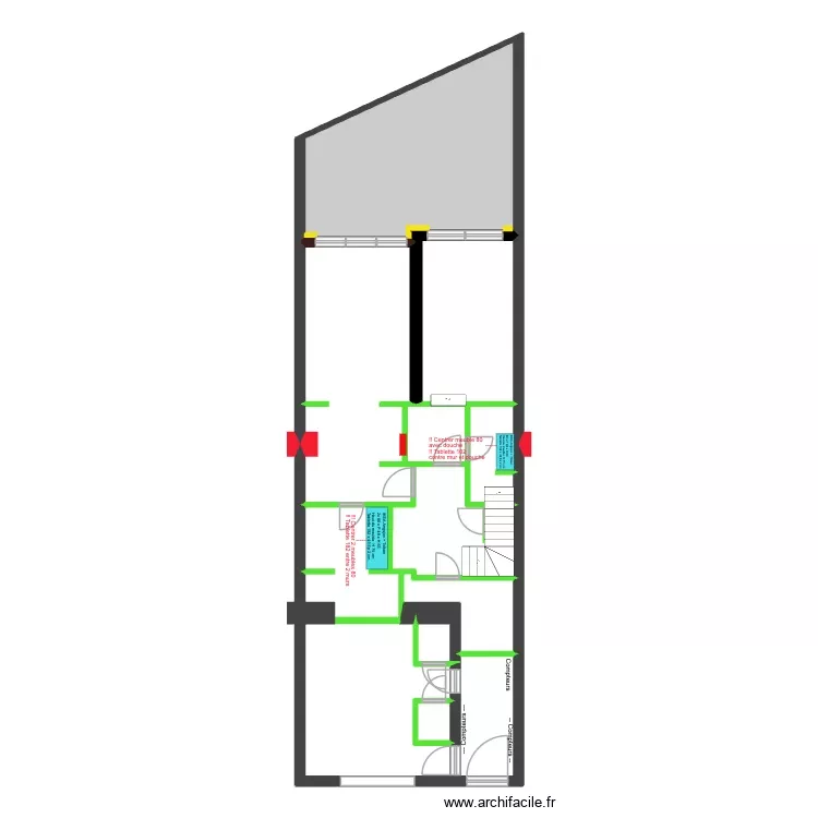 BAUCQ 77 Rez de Jardin - Meubles sdb. Plan de 10 Pièces et 97 m²