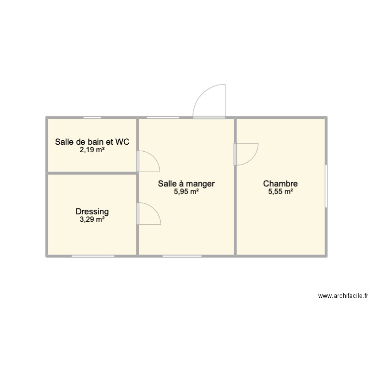 Mobilhome. Plan de 0 pièce et 0 m2