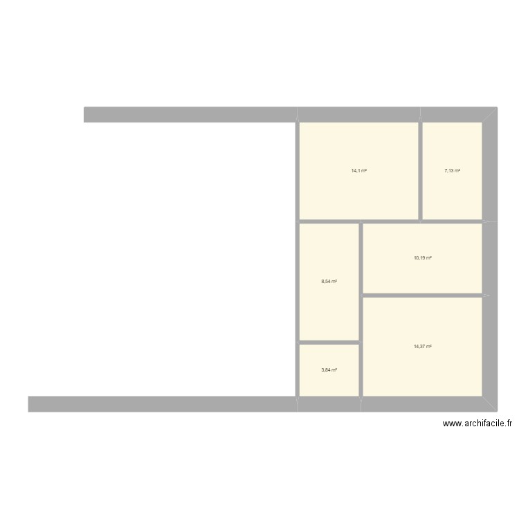 Angera1. Plan de 6 pièces et 58 m2