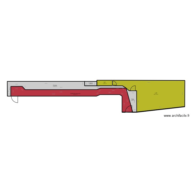 54 FG MTRE 4. Plan de 6 pièces et 68 m2