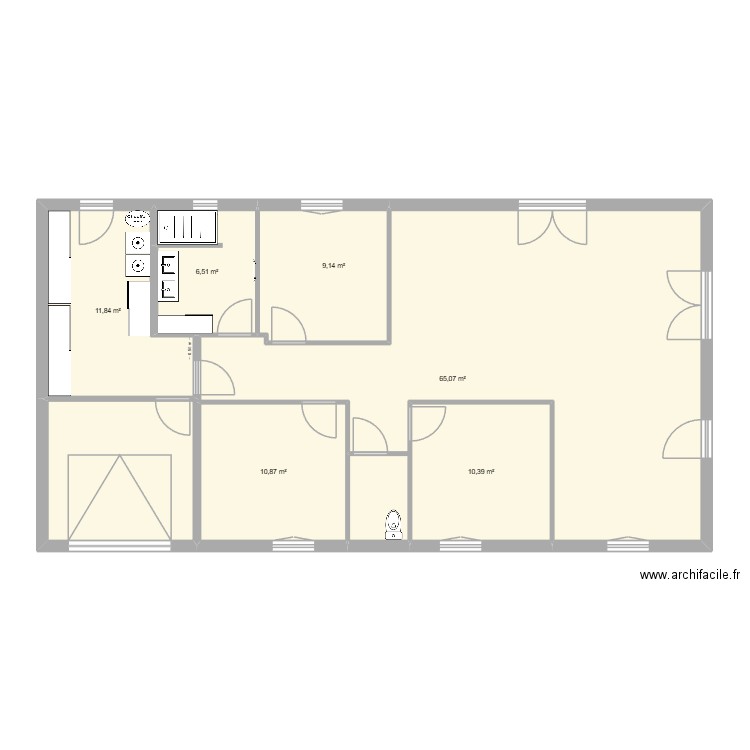 plan francois. Plan de 6 pièces et 114 m2