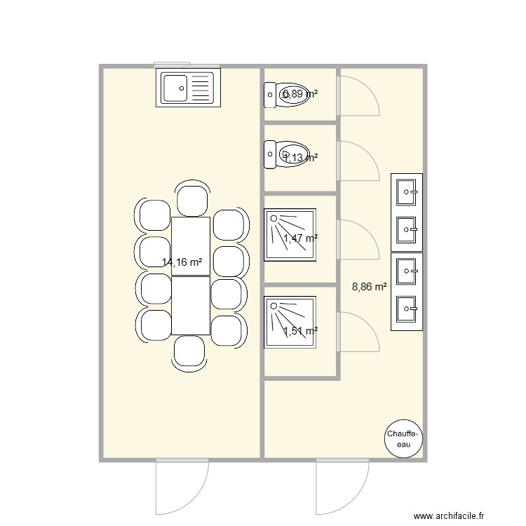 STAL TP CHANTIER LENTILLY. Plan de 6 pièces et 28 m2