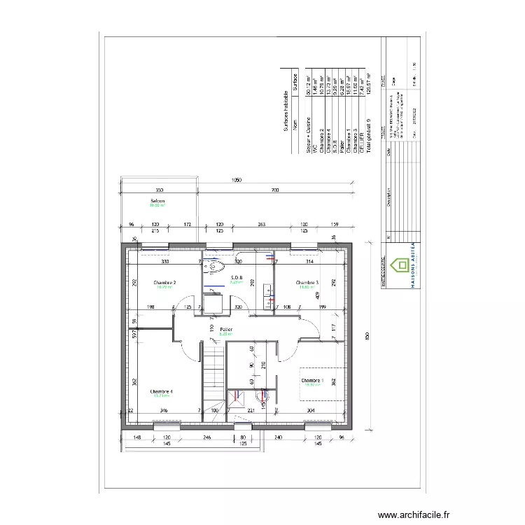 BELMADHI ETAGE HYDRAULIQUE. Plan de 