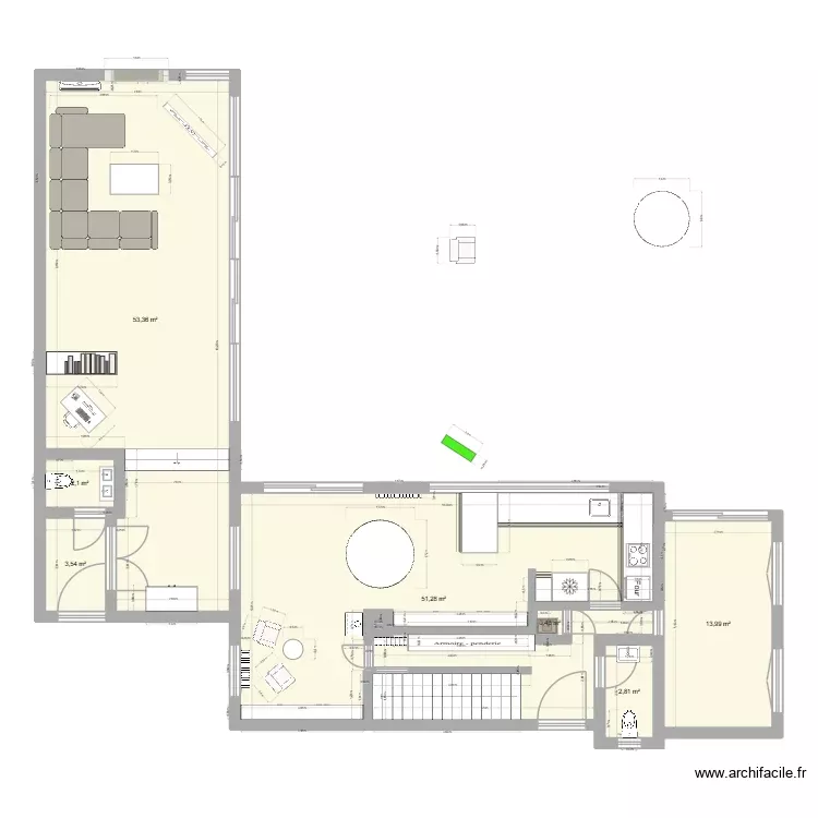 Bussière option 3. Plan de 7 Pièces et 128 m² Bussière option 3. Plan de 7 Pièces et 128 m²