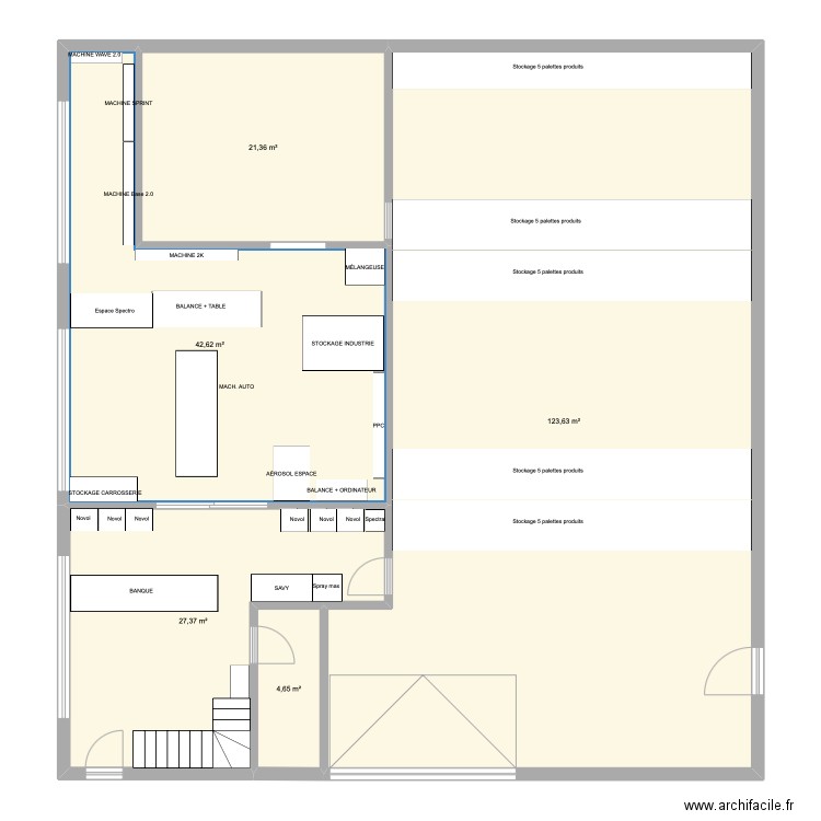 ANG - ALONSO - rack. Plan de 5 pièces et 220 m2