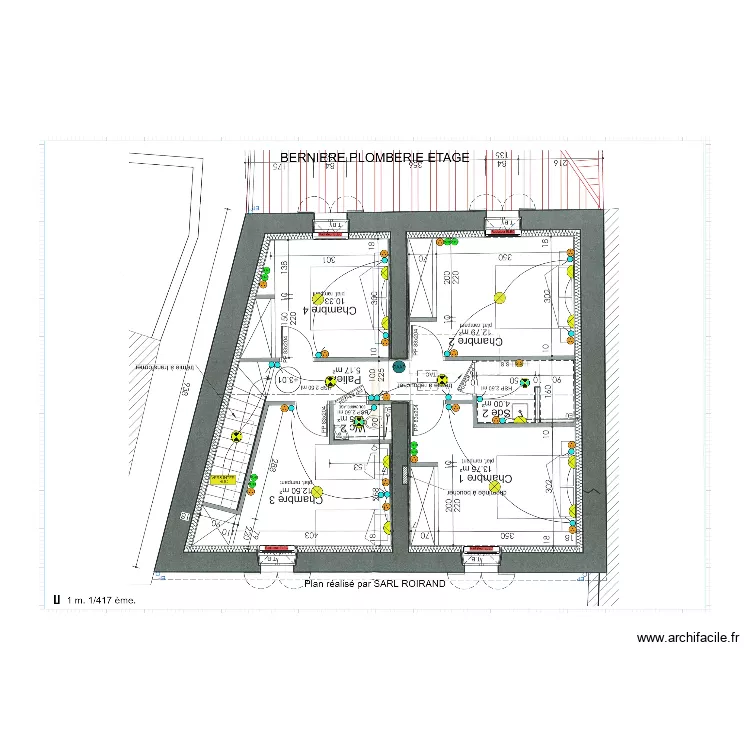 BERNIERE ELEC ETAGE. Plan de 