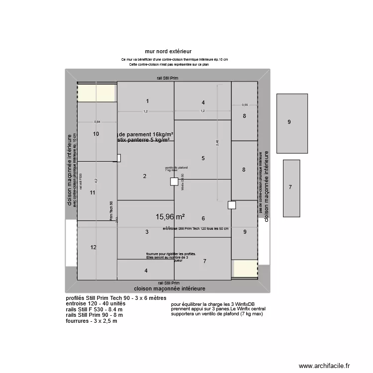 plafond pan terre bis. Plan de 
