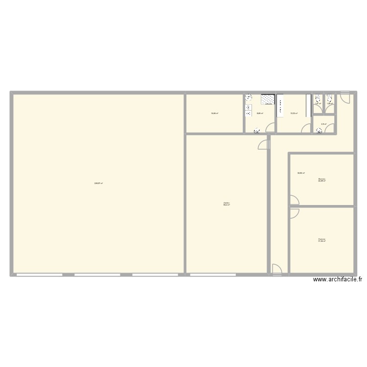 plan batiment. Plan de 11 pièces et 444 m2