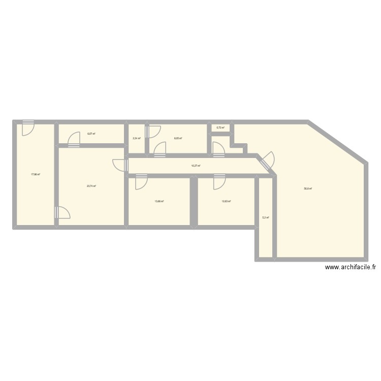MODELISATION 2D 3D. Plan de 11 pièces et 157 m2