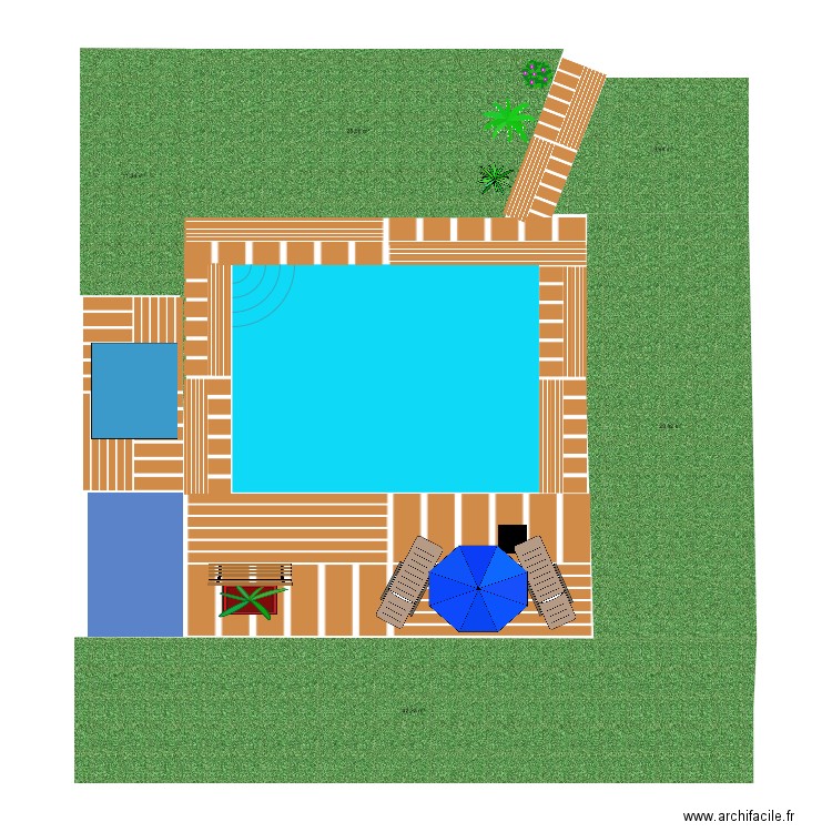 piscine. Plan de 0 pièce et 0 m2