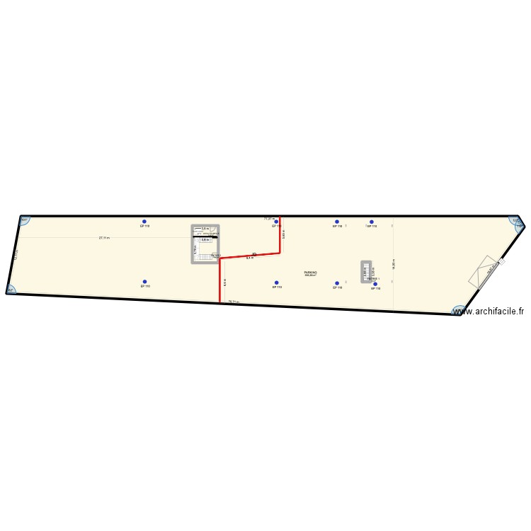 la résidence ARONA BAY. Plan de 4 pièces et 1051 m2