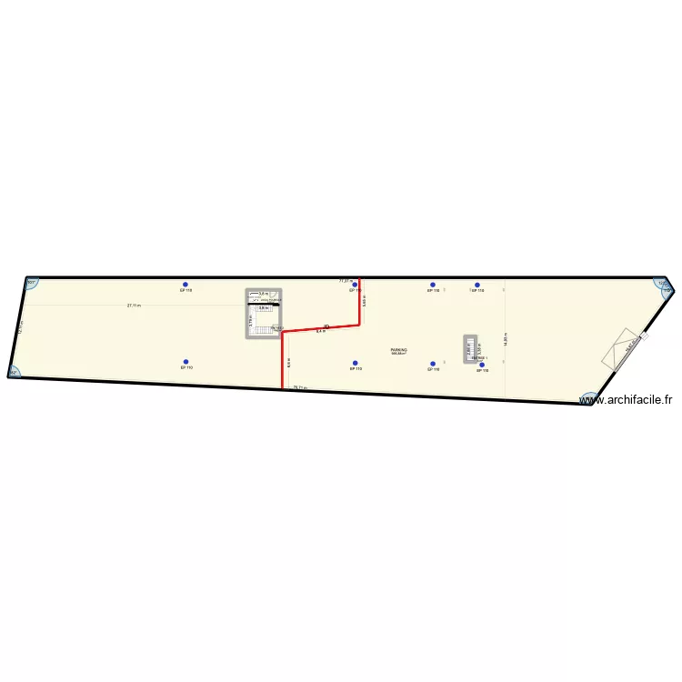 la r&eacute;sidence ARONA BAY. Plan de 