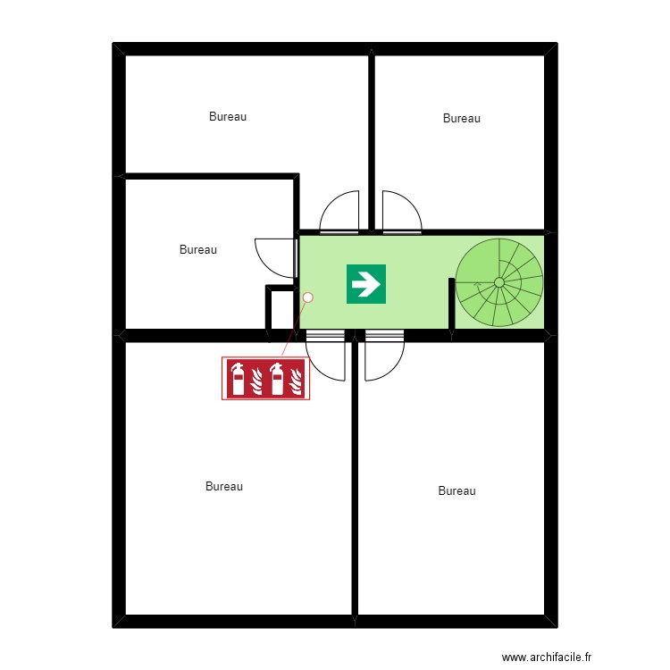 Semag etage. Plan de 6 pièces et 95 m2