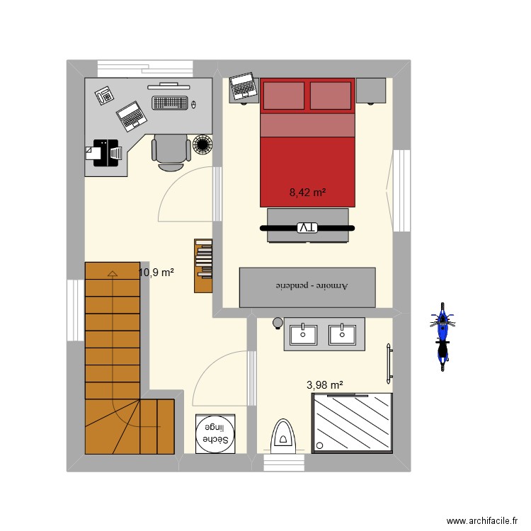 BRYAN2. Plan de 3 pièces et 23 m2