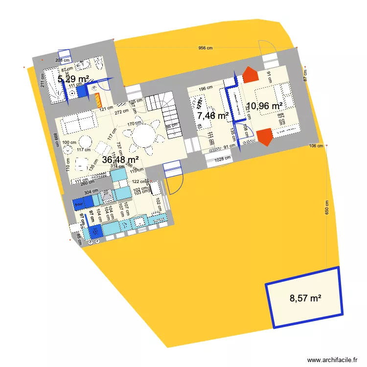 PRIEUX RDC projet 1 suite parentale. Plan de PRIEUX RDC projet 1 suite parentale. Plan de